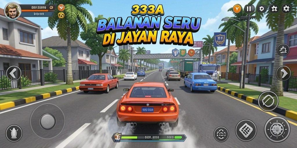 Tampilan gameplay Racing yang menegangkan di 333A.