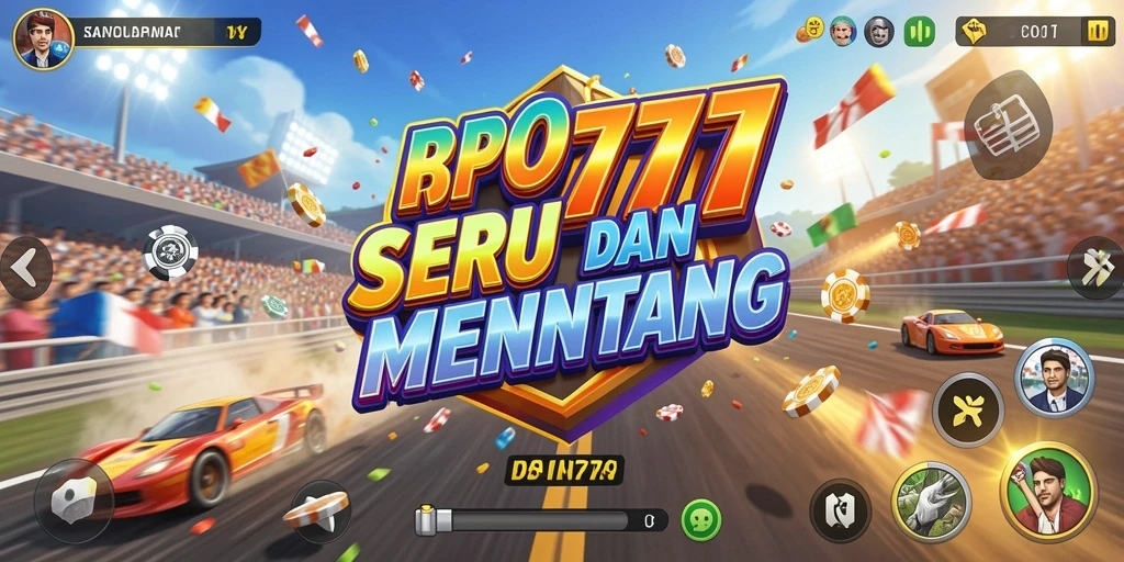 Tampilan gameplay BPO777 menampilkan aksi balapan yang seru dan menegangkan.