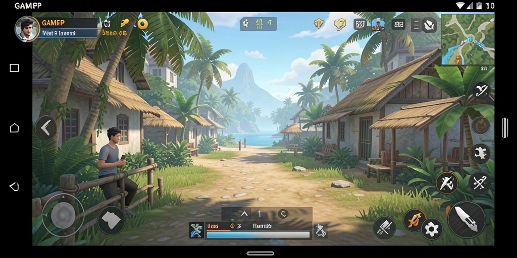 Tampilan gameplay GAMERP yang ceria dan mengasyikkan.