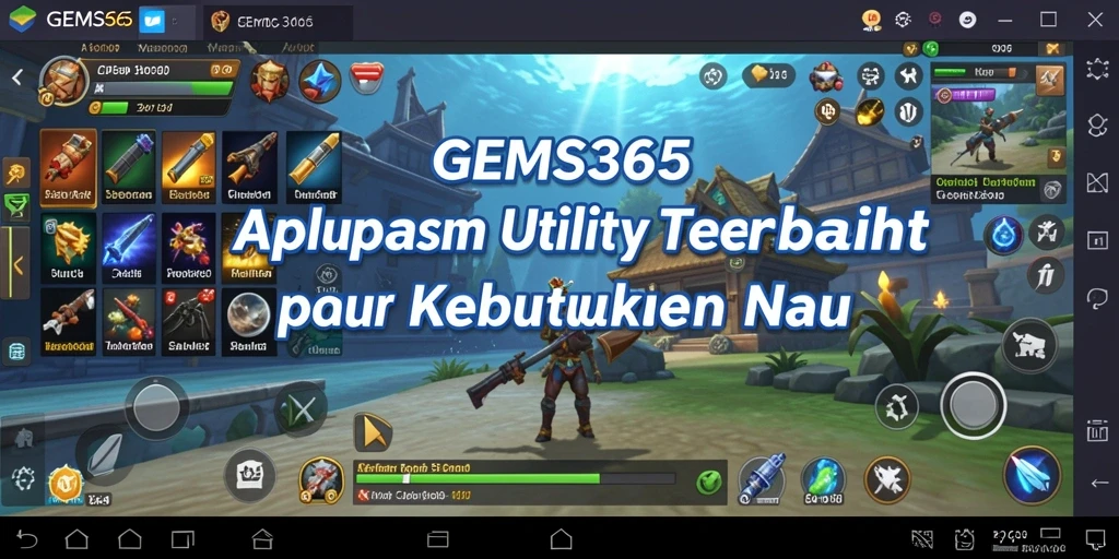 Tampilan menarik dari antarmuka GEMS365 yang user-friendly.