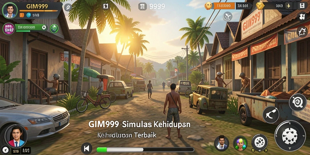 Tampilan gameplay yang mendetail dan interaktif dari GIM999.