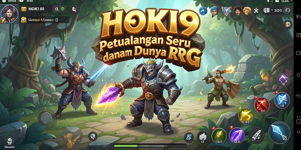 Tampilan gameplay RPG HOKI9 yang menampilkan petualangan seru dan karakter menarik.
