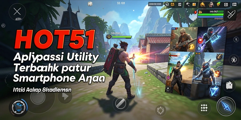 Screenshot utama HOT51 memperlihatkan fitur pengoptimalan kinerja.