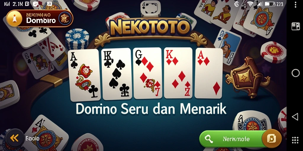 Tampilan gameplay dominonya yang menarik dan interaktif.
