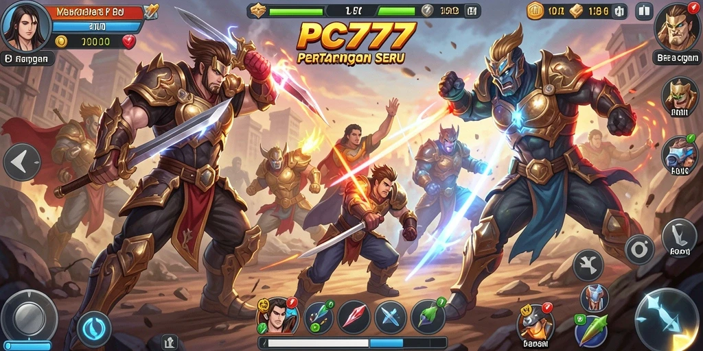 Tampilan seru gameplay Fighting di PC777 dengan karakter unik.