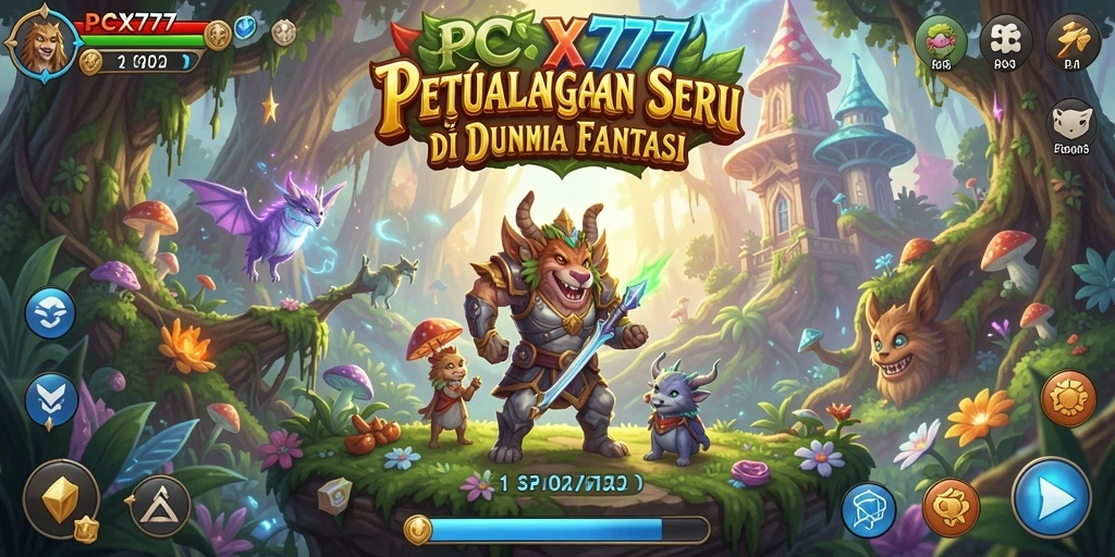 Tampilan gameplay PCX777 yang seru dan menantang di dunia fantasi.