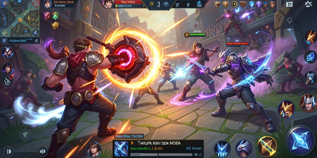 Tampilan gameplay PP7 yang seru di arena MOBA.