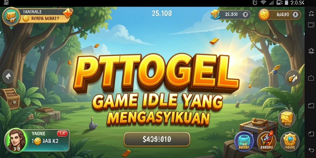 Tampilan utama <strong>PTTOGEL</strong> menunjukkan gameplay Idle yang menarik.