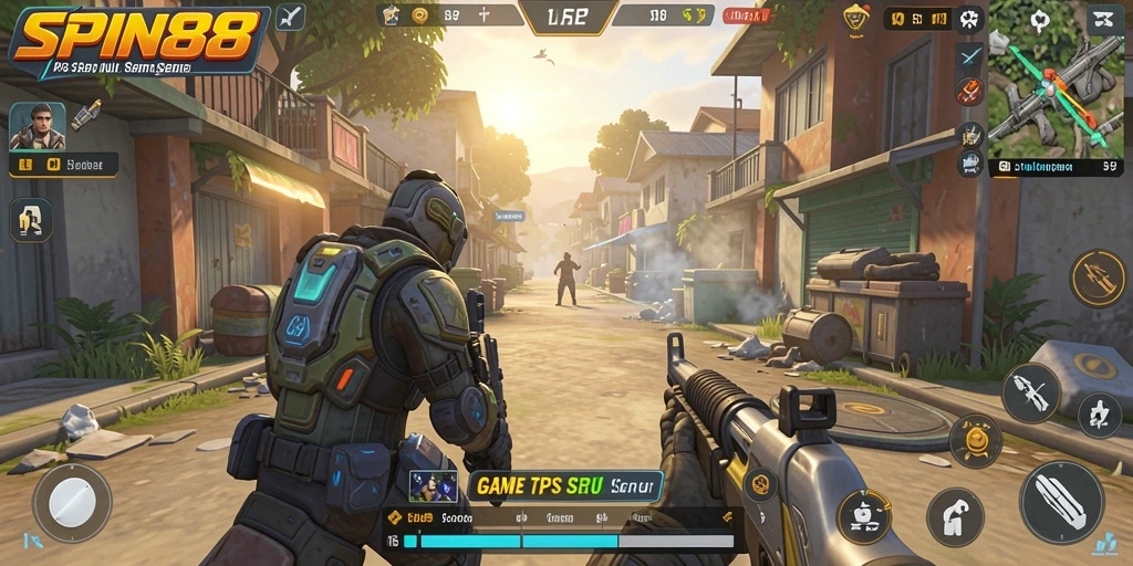 Gameplay menarik dan seru dari SPIN88 yang menampilkan aksi TPS.