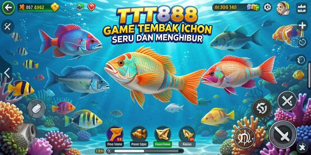Screenshot utama TTT888 yang menampilkan aksi seru Tembak Ikan.