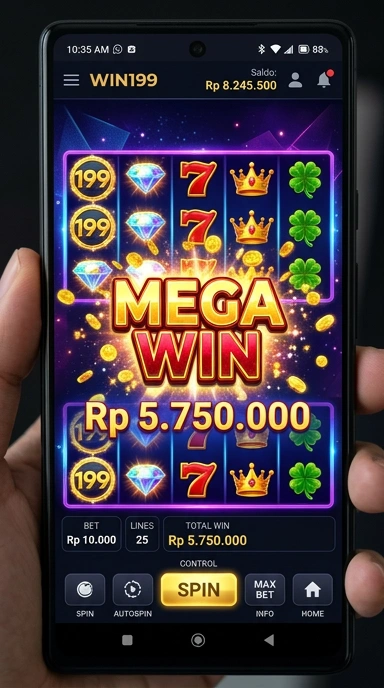 Tampilan utama aplikasi win199 yang ramah pengguna.